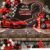 Car Theme Birthday Decoration Kit – 75-Piece Red Black Silver Racing Party Set with Foil Balloons, Sports Car Cutout and Racing Flags