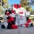 Car Racing Theme Birthday Decoration Kit – 68-piece black red white balloon set with racing car cutout, checkered flags and football balloons for boys birthday part