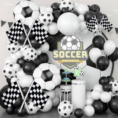 Football foil Balloon theme 48 Pcs combo set for boy Birthday Decoration