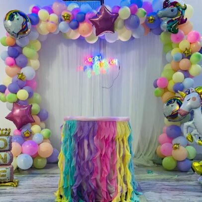 Unicorn Theme Balloons birthday party for Girls pack of 103