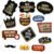 Retirement Photo Booth Props – Black & Gold Party Cutouts with Happy Retirement, No More Work, and Bye Bye 9 to 5 Signs