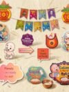 Annaprashan Combo Kit – vibrant baby rice ceremony decoration set with theme banner, kalash props, baby cutouts and festive hangings for first food celebration