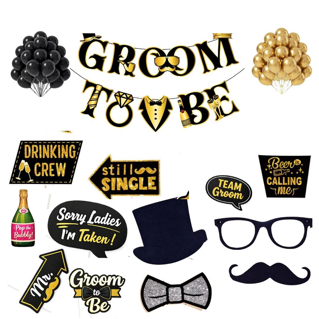 Groom To Be Decoration Kit – 43-Piece Stunning Bachelor Party Set - Image 2
