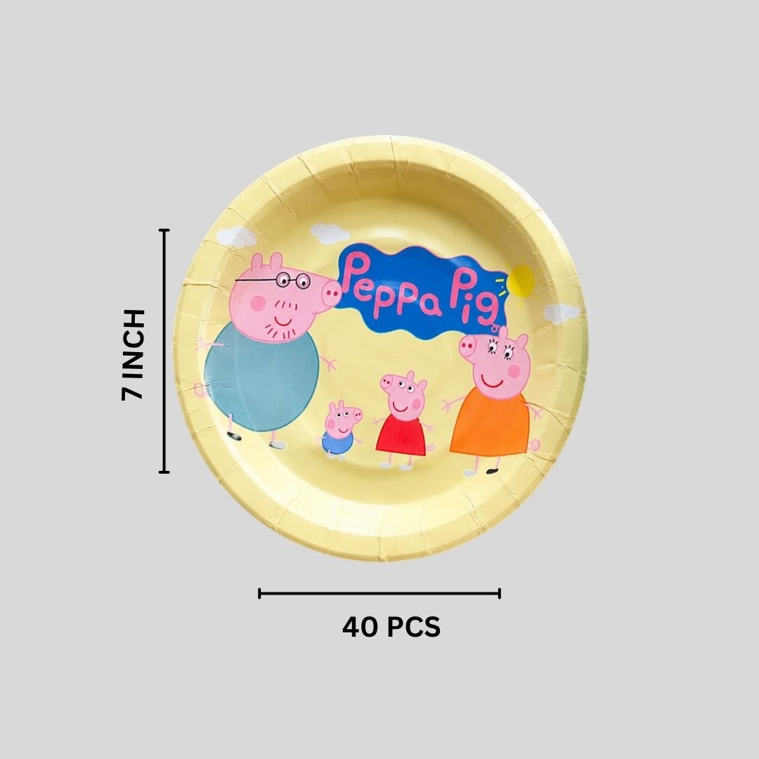 Peppa Pig Birthday Theme Plates & Glasses – 80-Piece Charming Party Tableware Set for - Image 2