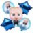 Boss Baby Foil Balloon Set – 5-piece blue star, round foil and Boss Baby character balloons for kids birthday party decoration