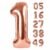 Rose Gold Number 1 Foil Balloon Set – 16-inch metallic party balloon for 1st birthday decoration and photoshoot backdrop