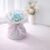 Satin Ribbon Rose Bouquet – handcrafted ice blue satin fabric roses arranged as a decorative floral gift bouquet