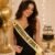Birthday Girl Sash — gold glitter and black foil party sash for Sweet 16, 18th, 21st, 30th, 40th and 50th birthday celebrations