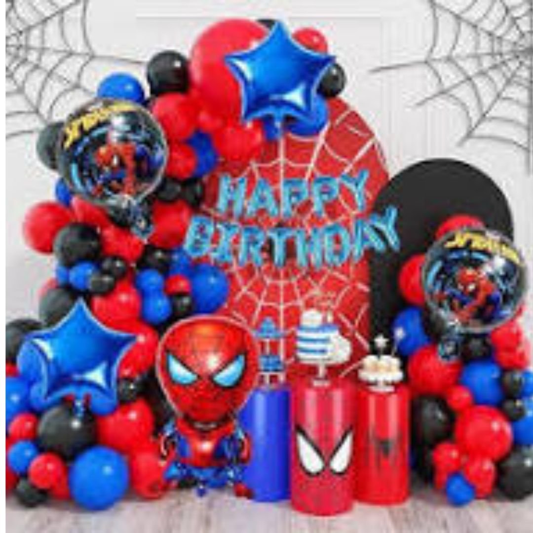 Spider-Man Theme Foil Balloon Set – Stunning 5-Piece Superhero Birthday Party Decoration Kit - Image 3