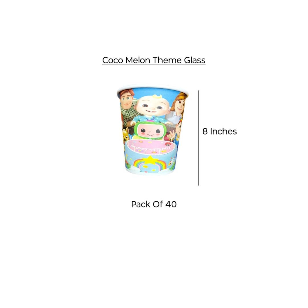 Cocomelon Birthday Disposable Plates & Cups – 80-Piece Complete Party Set for Kids - Image 3