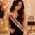 Girl Sash Rose Gold Happy Birthday – 85 cm white satin sash with metallic rose gold text, includes 2 safety pins, birthday party accessory