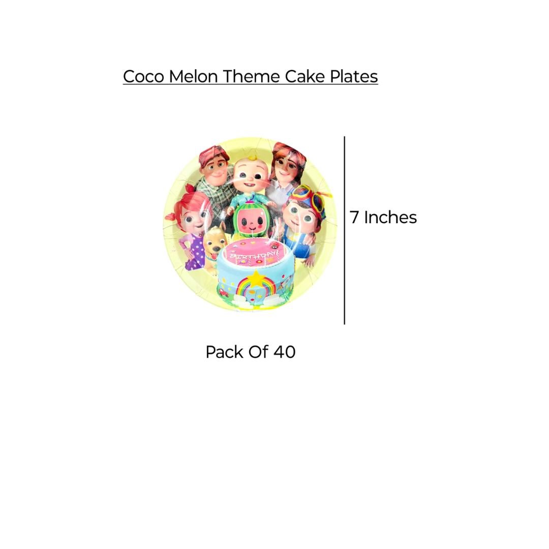Cocomelon Birthday Disposable Plates & Cups – 80-Piece Complete Party Set for Kids - Image 4