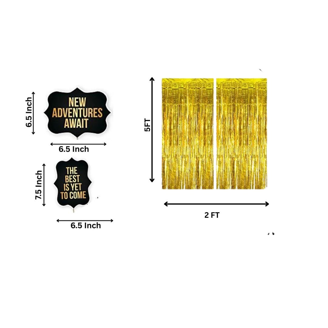 Retirement Decoration Kit – 70-Piece Stunning Gold Happy Retirement Party Set - Image 4