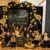 Farewell Party Kit – 50-piece chrome gold and black balloon set with farewell foil balloon for office and school goodbye parties
