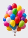 Latex Balloons All Colour Pack – multicolour rainbow latex balloon set available in 25, 50 and 100 pieces for birthday and party decoration