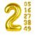 2nd Birthday Decoration Kit – Gold Theme with 32-inch foil balloon, metallic balloons, backdrop curtain and Happy Birthday banner