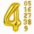 32 Inch Gold Foil Number 4 Balloon – 81cm metallic party décor for 4th birthday celebrations, gold foil number balloon