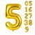 32 Inch Gold Foil Number 5 Balloon – 81cm metallic party décor for 5th birthday celebrations, gold foil number balloon