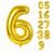 32 Inch Gold Foil Number 6 Balloon – 81cm metallic gold mylar number balloon for 6th birthday and anniversary party decoration