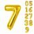 Gold Foil Number 7 Balloon – 32 inch metallic mylar foil party decor for 7th birthday and anniversary celebrations
