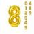 Gold Foil Number 8 Balloon – 32 inch metallic mylar foil party decor for 8th birthday and anniversary celebrations