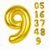 Gold Foil Number 9 Balloon – 32 inch giant metallic gold mylar foil number for 9th birthday party decoration