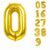 Gold Foil Number 0 Balloon – 32 inch metallic gold digit balloon for milestone birthday and anniversary party decoration
