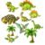 Dinosaur party cutouts decoration set – 10-piece cartoon dino kids birthday props for wall décor, photo booth & party backdrop