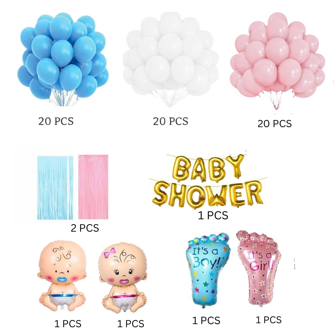 Complete Baby Shower Decoration Kit – 67-Piece Stunning Party Set - Image 2