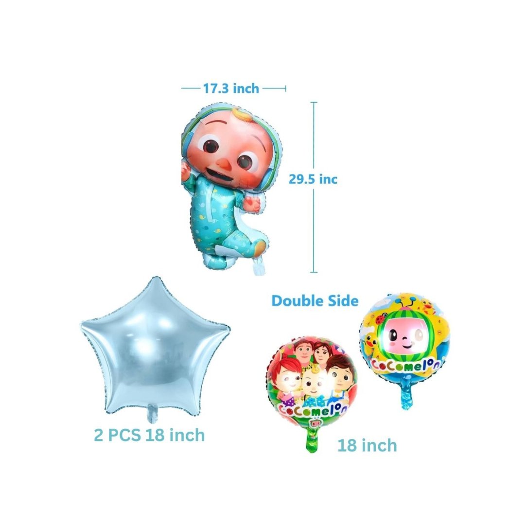 Cocomelon Birthday Decoration Kit – 68-Piece Vibrant Party Set for Kids" - Image 3