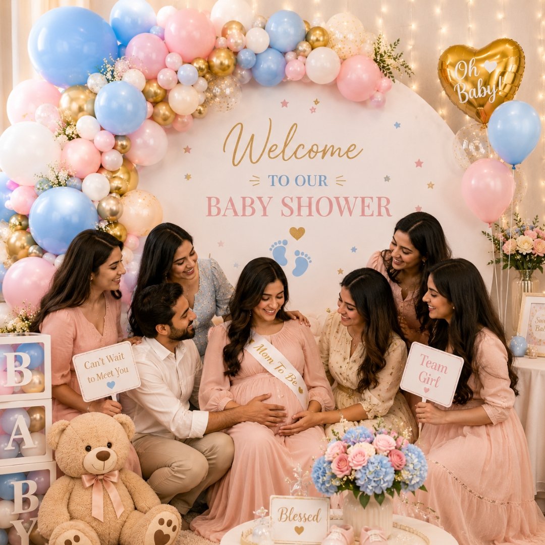 Complete Baby Shower Decoration Kit – 67-Piece Stunning Party Set - Image 4