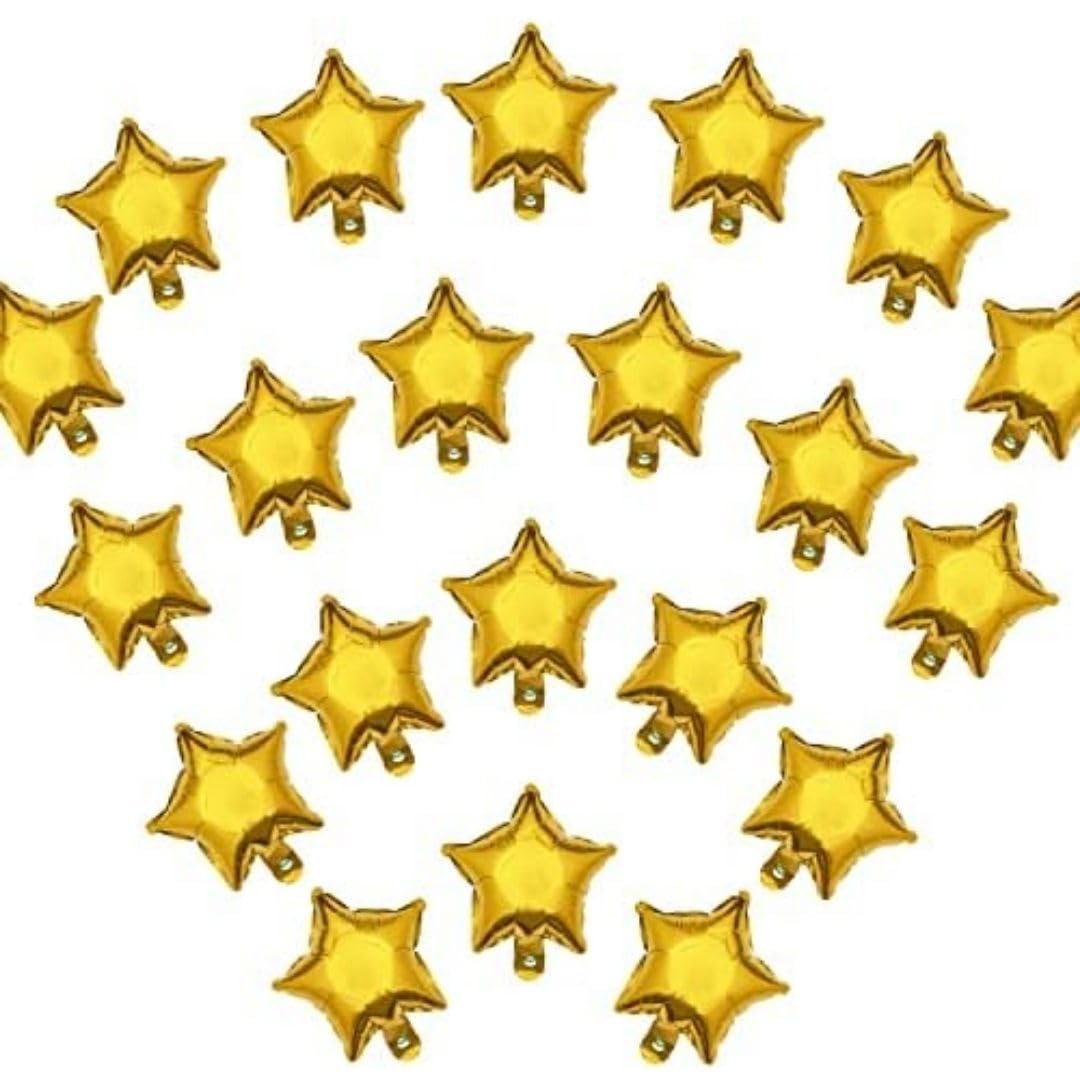 Mini Gold Star Foil Balloons - Pack of 25 for Stunning Birthday Decor