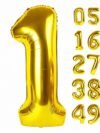 Gold Number Foil Balloon 16 Inch – premium metallic gold finish number balloon for birthdays, anniversaries and party decorations