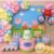 Peppa Pig birthday decoration combo kit – 138-piece set with colorful balloons, printed cups, plates, backdrop banner