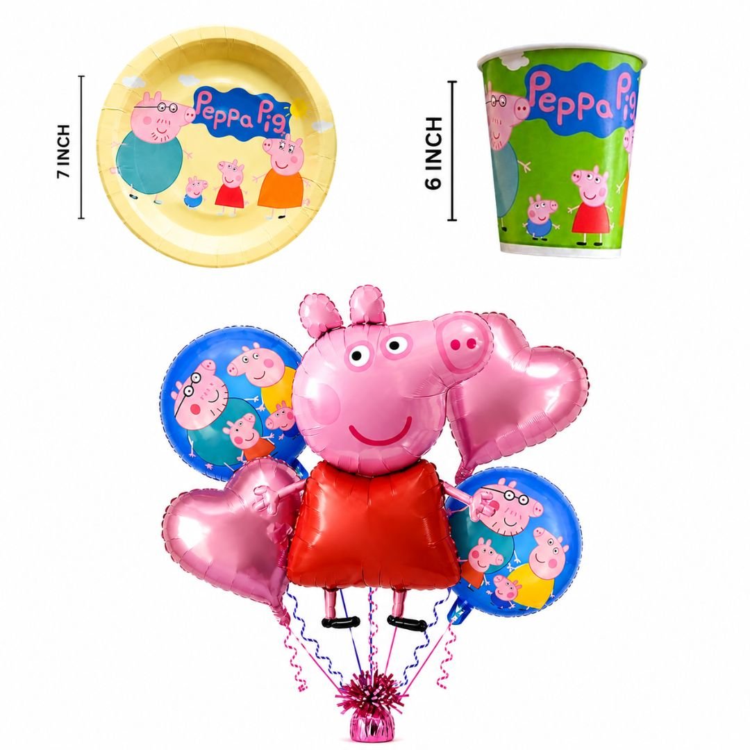 Peppa Pig Birthday Decoration Combo Kit – 138-Piece Party Set - Image 3