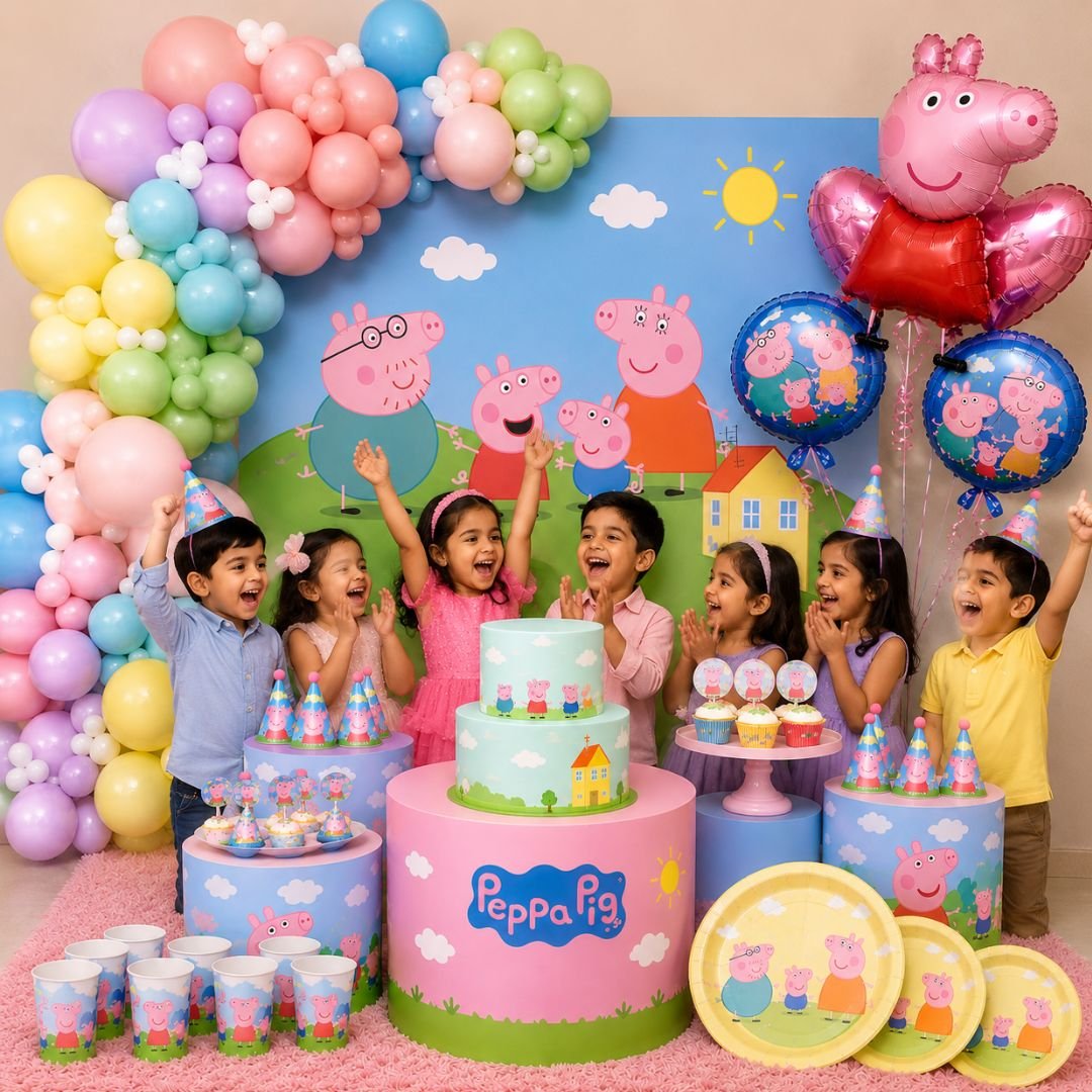 Peppa Pig Birthday Decoration Combo Kit – 138-Piece Party Set - Image 4