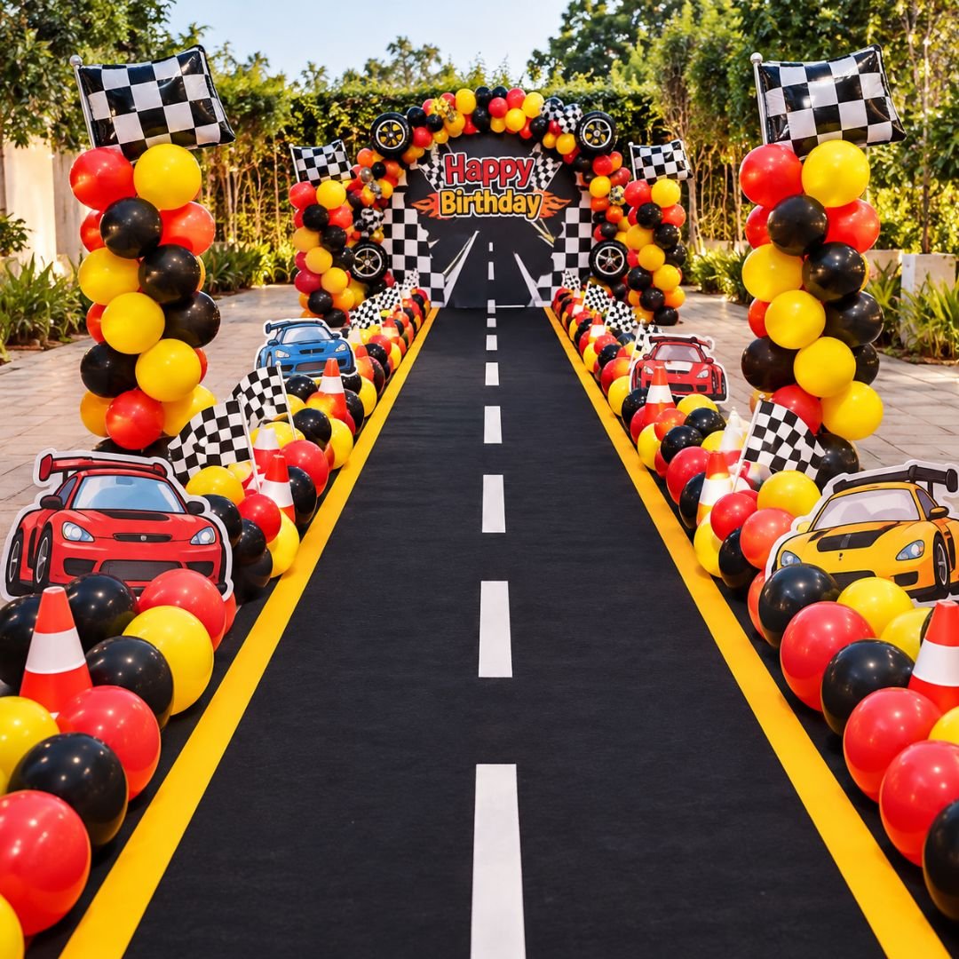 Road Racing Car Birthday Banner - Stunning 2x5 FT Road Flex - Image 3